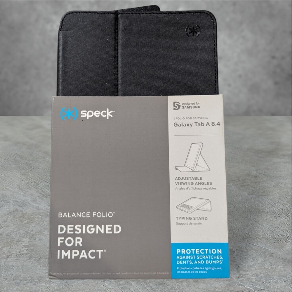 Speck Balance Folio Case for Samsung Galaxy Tab A 8.4 Black See Description